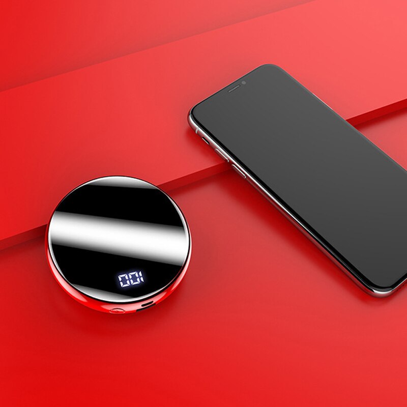 Mini batterie externe portative ronde Micro USB chargeant le chargeur sûr de grande capacité de petite taille pour Xiaomi iphone Samsung Powerbank