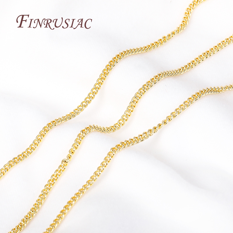 Metallkjeder i bulk , 18k gullbelagte 2.7mm -leddskjeder til diy-halskjede, håndlagde smykkefremstillingsfunn, tilbehør