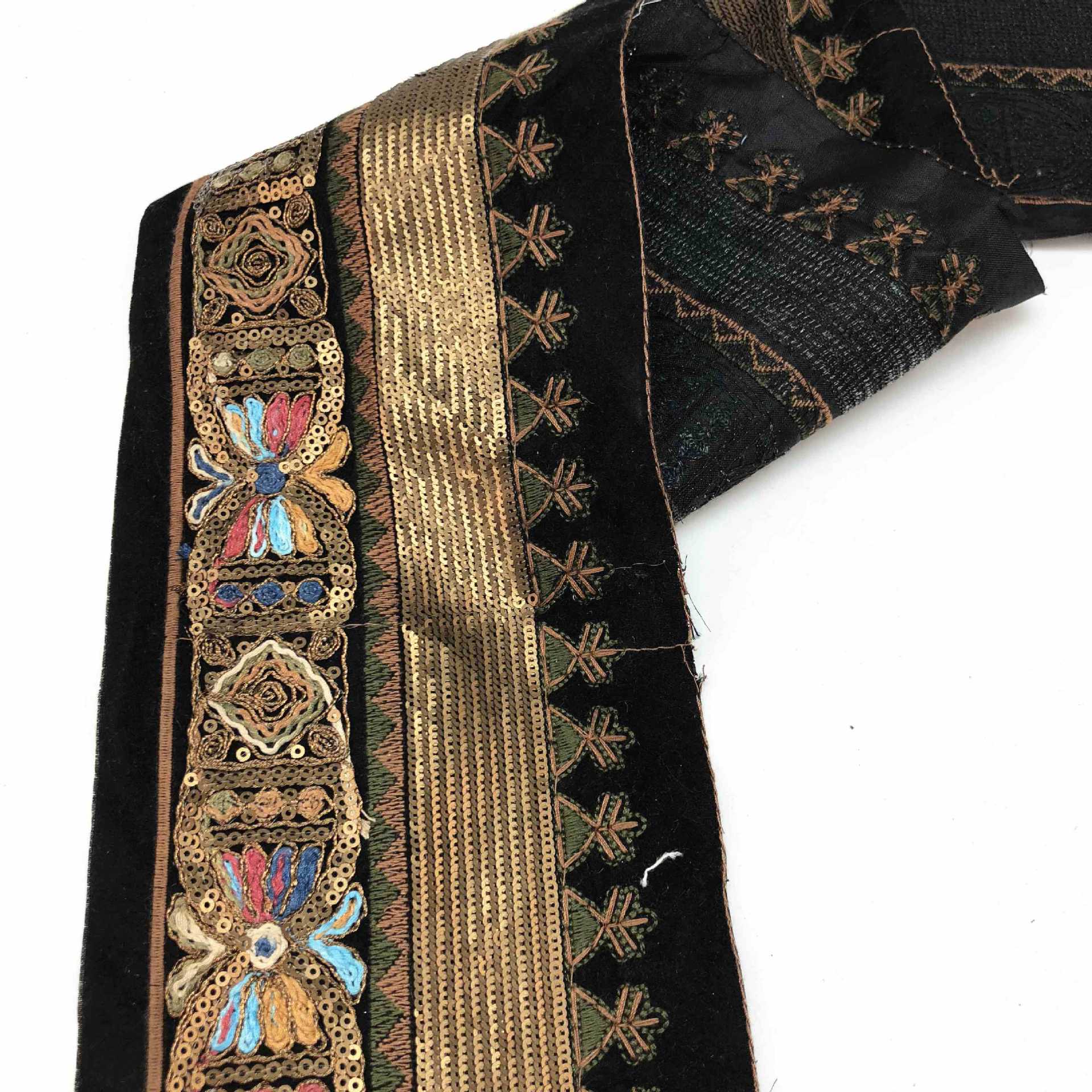 2 meter 13cm etniske guldtråd pailletter bånd bånd tøj dekorative broderede blonder trimmer diy sy tilbehør