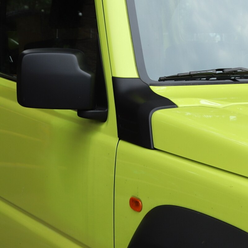 2Pcs Matte Black Hood Angle Wrap Protector Cover for Suzuki Jimny