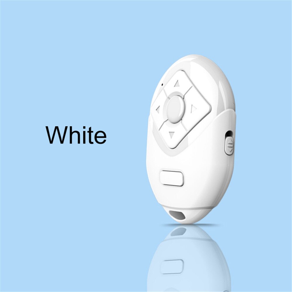 Caméra de Selfie universelle, bouton de déclenchement, télécommande Bluetooth pour téléphone portable, diverses fonctions pour Selfie, tourner la Page: White