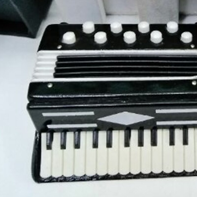 Mini acordeón en miniatura, instrumento Musical en acordeón, exquisitos instrumentos musicales, decoración de vacaciones, musicales