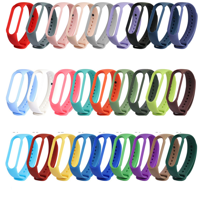 Farben Armband für Xiaomi Mi Band 4 5 6 7 Sport Armband Uhr Silikon Armband für Xiaomi Mi Band 5 Armband Miband 4 3 Armband