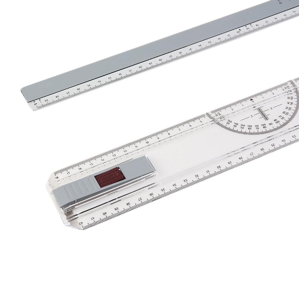 Architect A3 Drafting Drawing Board Ruler Table Adjustable Angle Art Draw Tool Set with 2 Parallel Rulers and Corner Clips