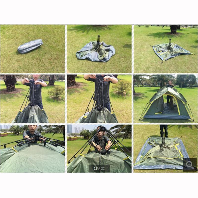 Backpacken Camping Tent Lichtgewicht 3/4 Persoon Tent Dubbele Laag Waterdichte Draagbare Al Polen Reizen Tenten Hwc