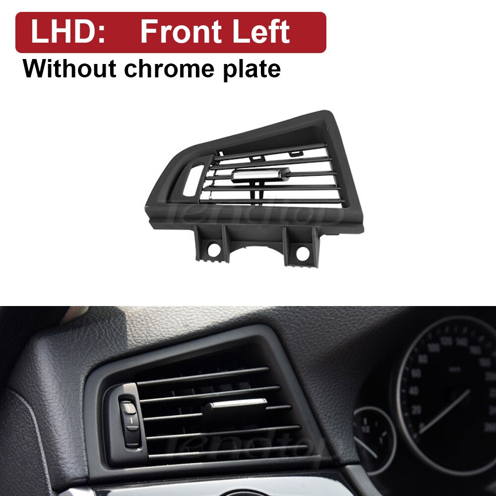 Klimaanlage entlüften Abdeckung Lenkrad Autos Verchromte Luft entlüften Gitter Abdeckung Tafel Für BMW F10 F11 F18 520i 523i 525i 528i 535i: LHD Vorderseite links A