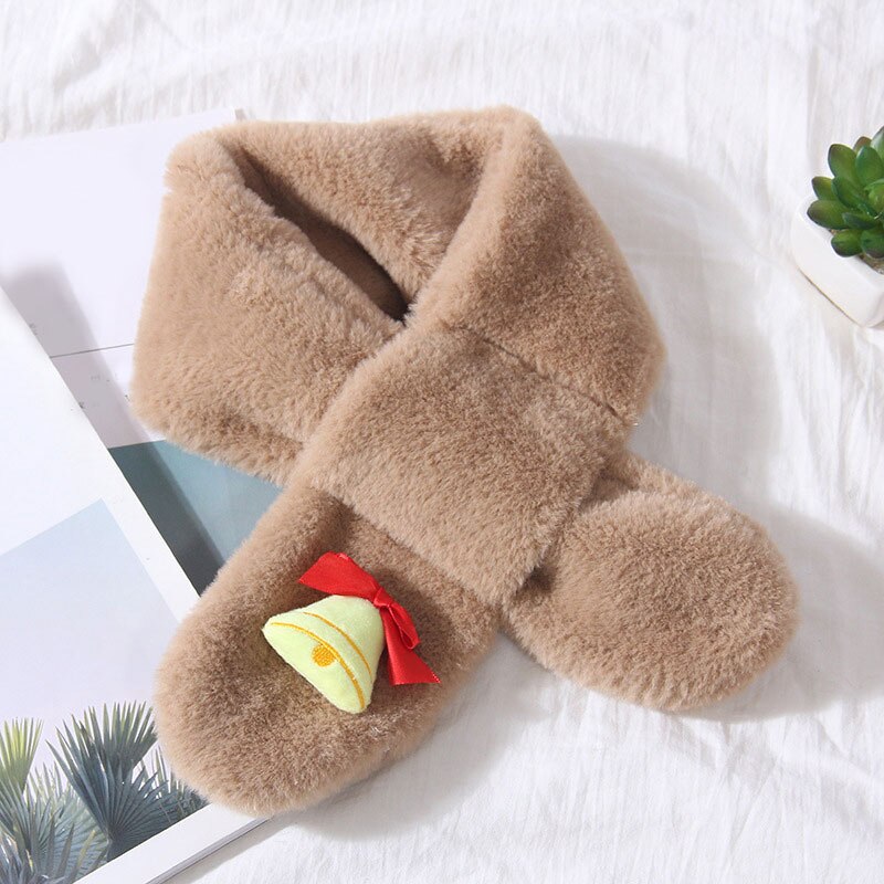 Carftoon Children Scarf Autumn Winter Keep Warm Plush Kids Neckerchief Child Kids Fur Scarf