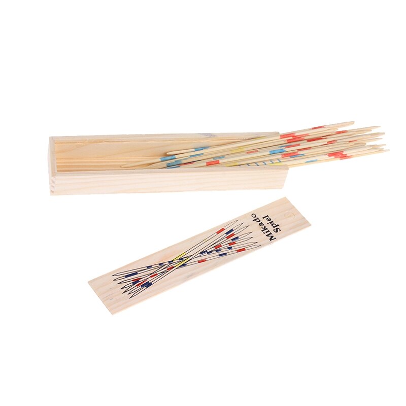 Traditionele Mikado Spiel Houten Pick Up Sticks Set Traditionele Spel Met Doos Speelgoed E65D