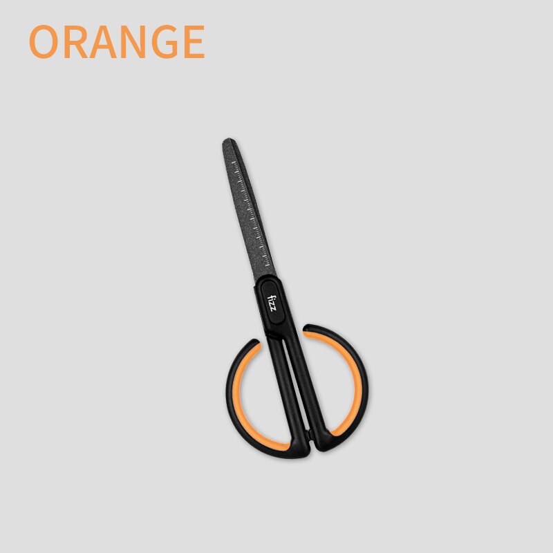 Xiaomi fizz anti-stick saks med skala til kontorskole studerende stationær saks husholdning diy tape shear snip: Orange