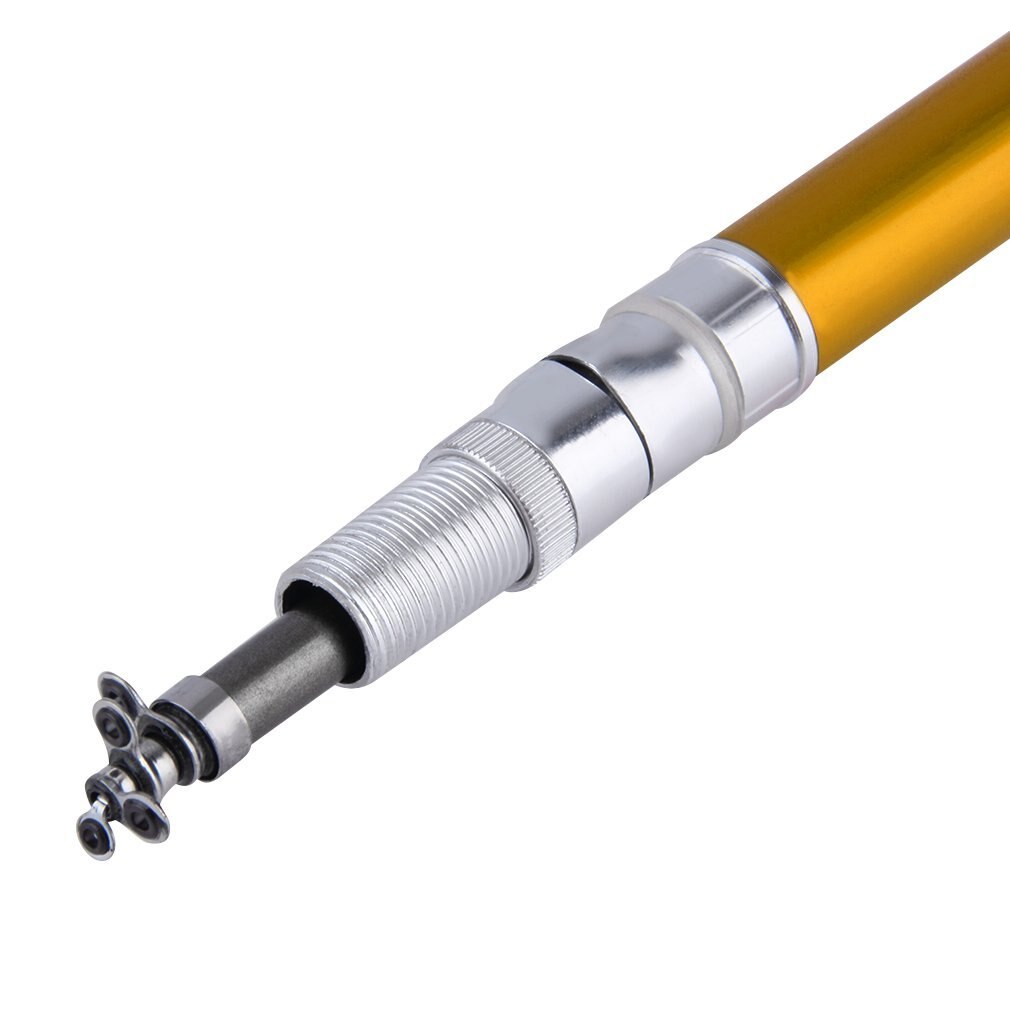 Pocket Telescopic Mini Rod Combo Fishing Pole Aluminum Alloy Pen Shape Fishing Rod Combo With Reel Wheel