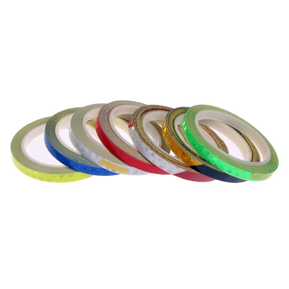 8m x 1cm Leuchtstoff Fahrrad Reflektierende Aufkleber Radfahren Band Reflektor Mtb Fahrrad Klebeband Sicherheit Fahrrad Rad Dekor