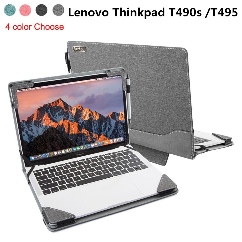 Case Voor Lenovo Thinkpad T490s /T495 14 Inch Laptop Cover Voor Thinkpad T490s Notebook Beschermhoes Tas pu Huid