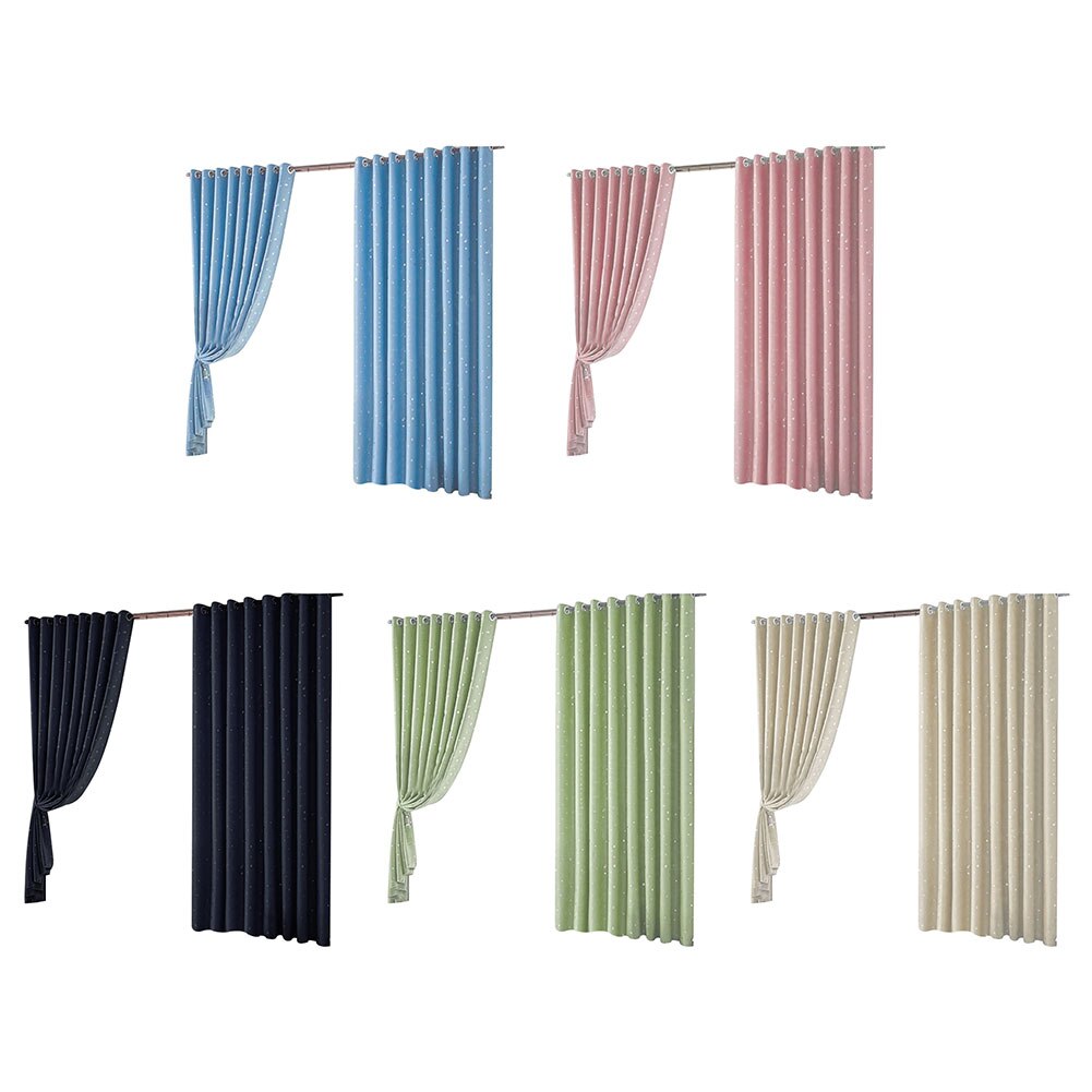 Stjerner vinduesgardin fuld mørklægningsskygge soveværelse gardiner