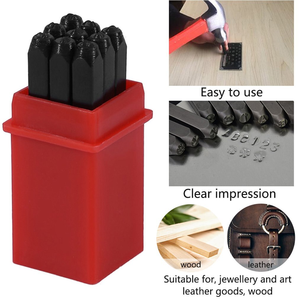 thumbnail image 2 of 36pcs Steel Die Metal Stamping Kit Punch Tool Number Letter Alphabet Stamps Tools Diy Jewelry Leather Logo Stamp 2 of 11