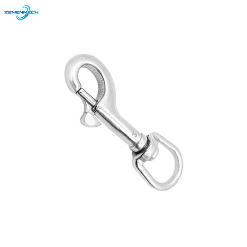 304 Stainless Steel Swivel-Eye Bolt Spring Snap Hook Square Eye Swivel Quick Hook Hiking Camping Carabiner Pet Chains Marine