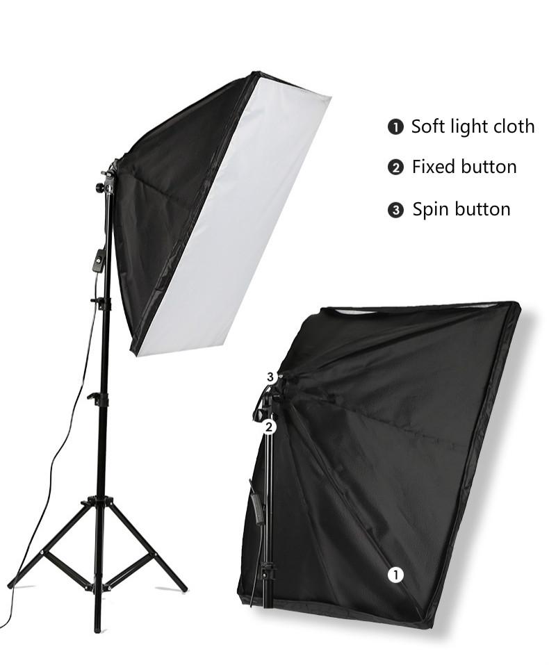 Photography Softbox Lighting Kits 50x70CM Continuous Light System Soft box For Photo Studio Equipment