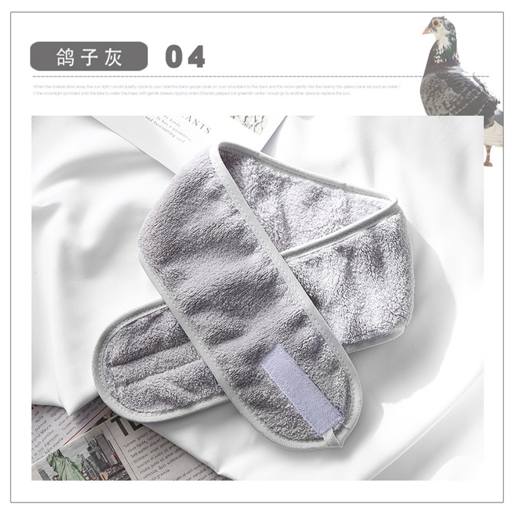 1pc Spa Makeup Soft Toweling Hairband Women Non-Slip Adjustable Sports Headband Yoga Bath Shower Wide Head Band: SKY BLUE