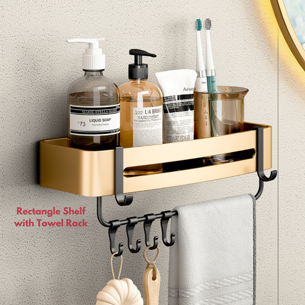 Luxe Badkamer Planken Driehoek Hoekplank Douche Storage Rack Holder Wandcloset Organizer Badkamer Accessoires: Rec A