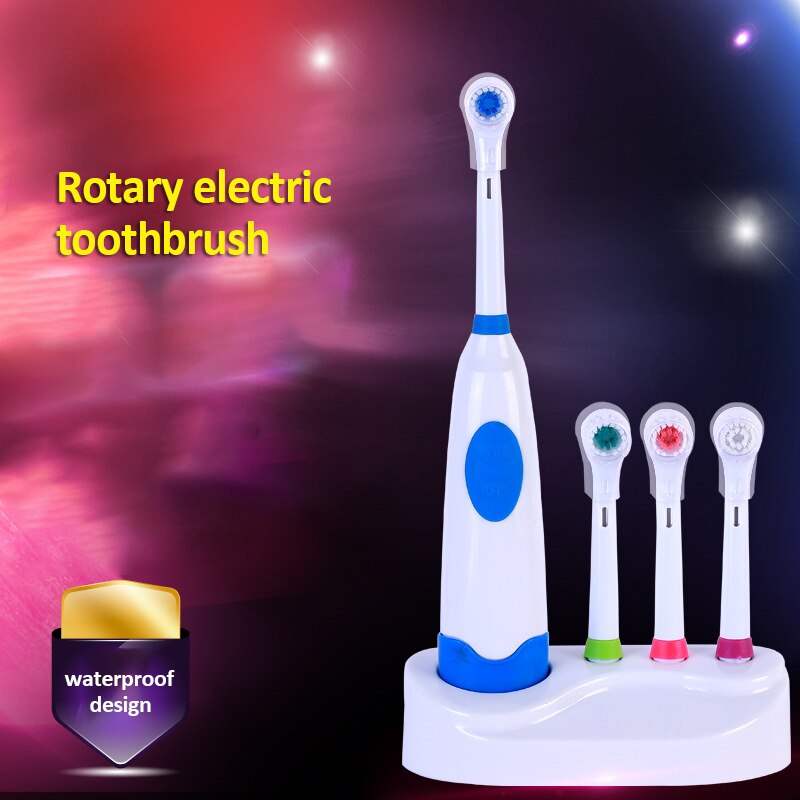 Brosse à dents électrique 4 pièces | Brosse à dents électrique de remplacement doux, brosse électrique à tête rotative pour l'hygiène buccale familiale