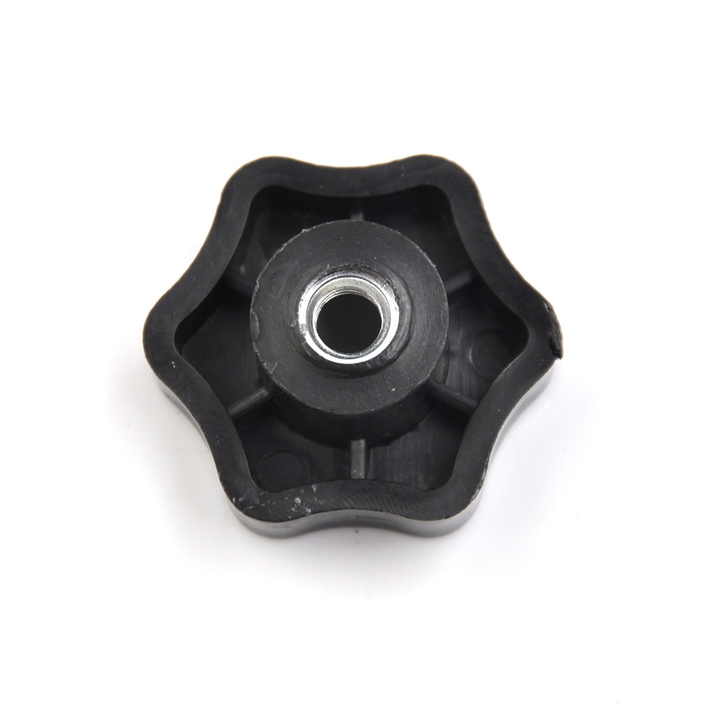 4 PCS M6 Female Thread Star Shaped Head Clamping Nuts Knob with through-hole for industry equipment
