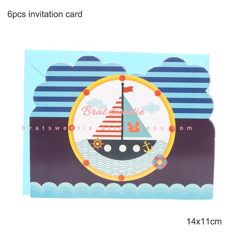 Marinha náutica festa de aniversário bolo, navio, roda de âncora, estilo mediterrâneo, barco, bolo, ferramentas de decoração: Nautical card