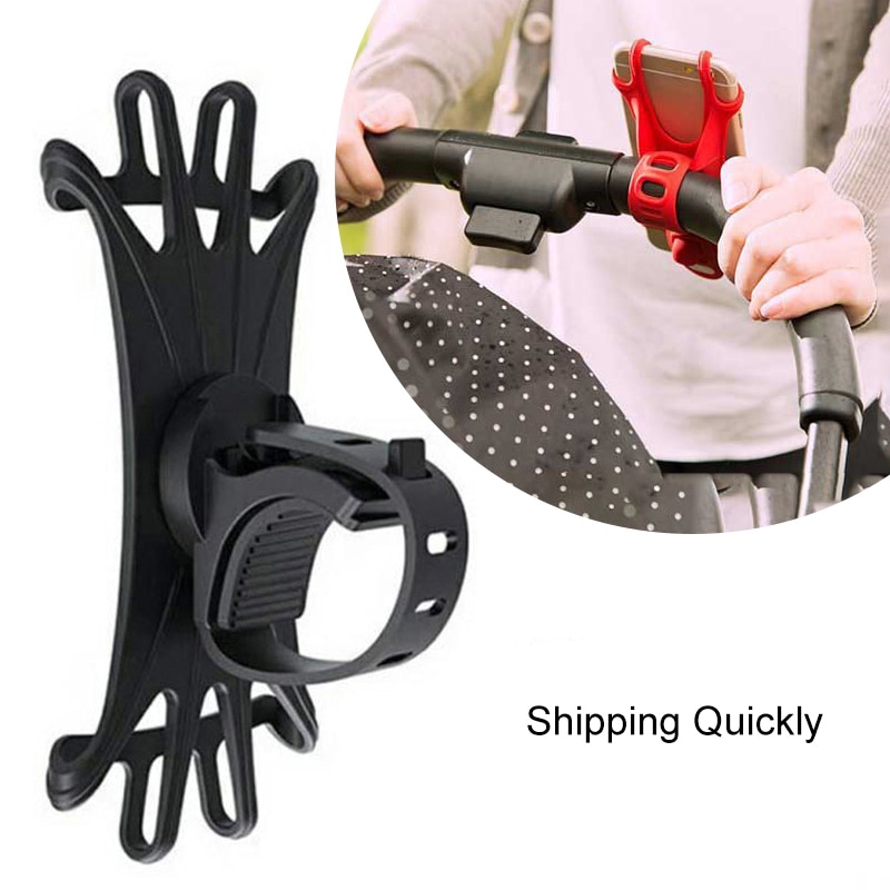 Baby Stroller Accessories Mobile Phone Holder Rack Universal 360 Rotatable Baby Pram Cart Phone Holder for iPhone Gps Device