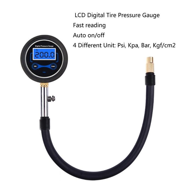 Digital High-Precision Tire Pressure Gauge 200 Psi... – Vicedeal