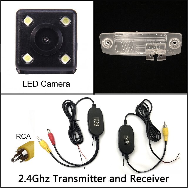 Para Lancia Thema para Chrysler Sebring 300C 2007 - copia inversa CCD HD retrovisor cámara de Vista trasera de estacionamiento la noche visión: wireless n 4 LED