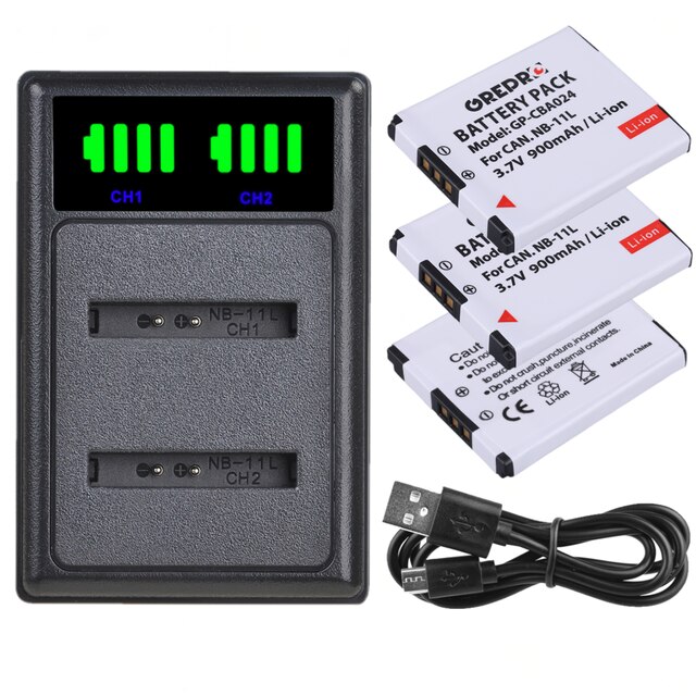 NB 11L Battery Charger with NB11L NB-11L Battery Set for Canon Powershot SX410 is, SX420 is, Lxus 182, IXUS 240 HS, A2300 is: 3 B with Charger