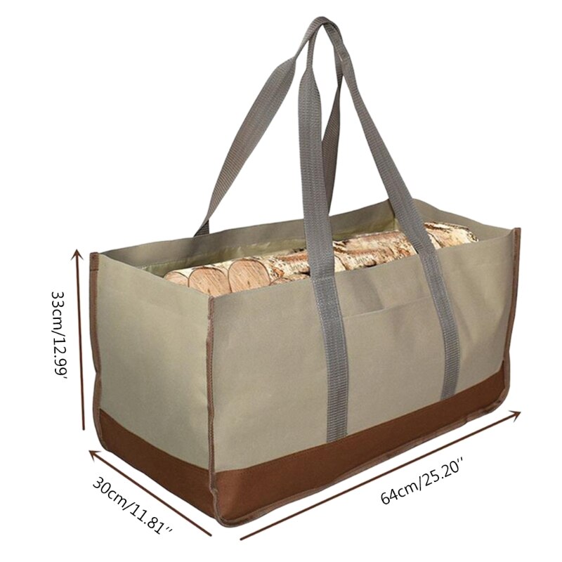 Sac De Transport Pour Bûches Et Bois De Chauffage - Tissu Oxford Imperméable, 60 X 30 X 30 Cm - Portable, Grande Capacité, Idéal Pour Camping Ou Cheminée