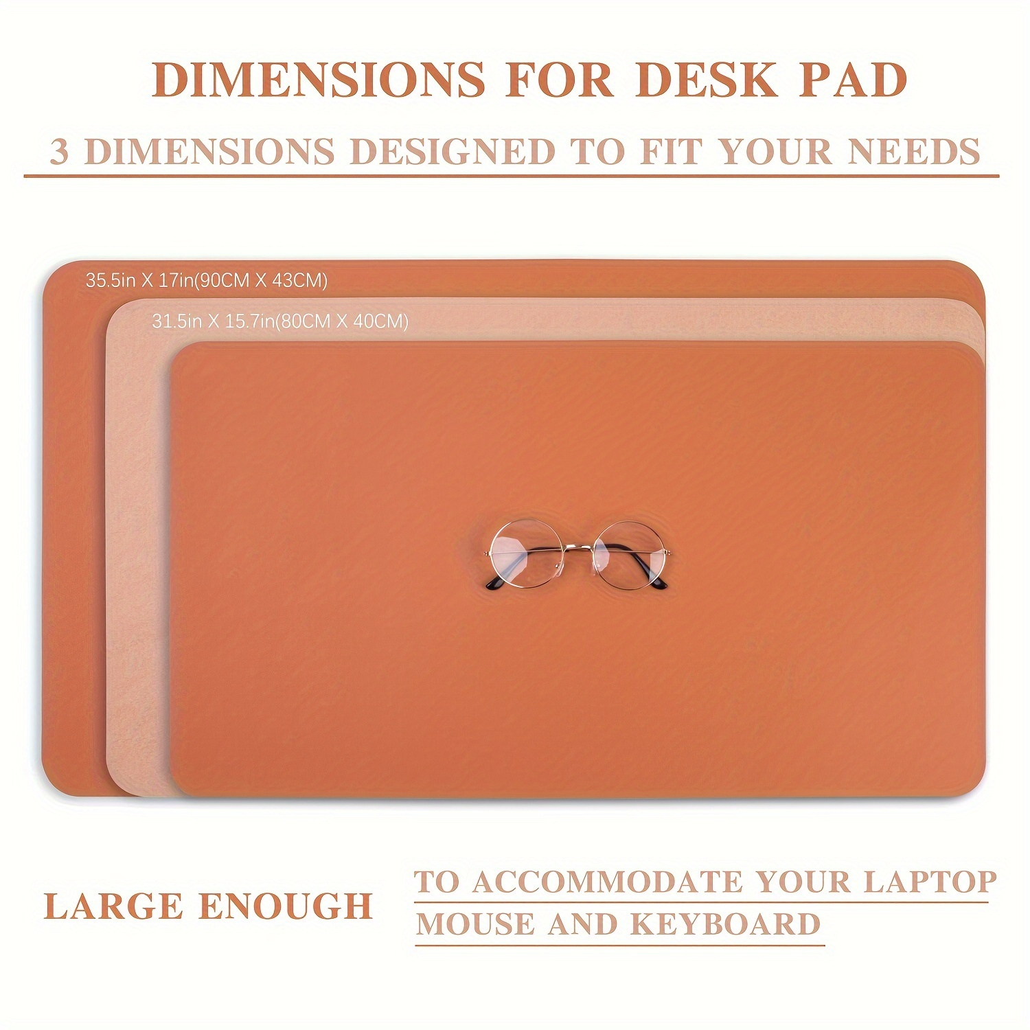 Faux Leather Desk Pad Protector, Mouse Pad, Office Desk Mat, Non-Slip PU Leather Desk Blotter, Laptop Desk Pad, Waterproof Desk