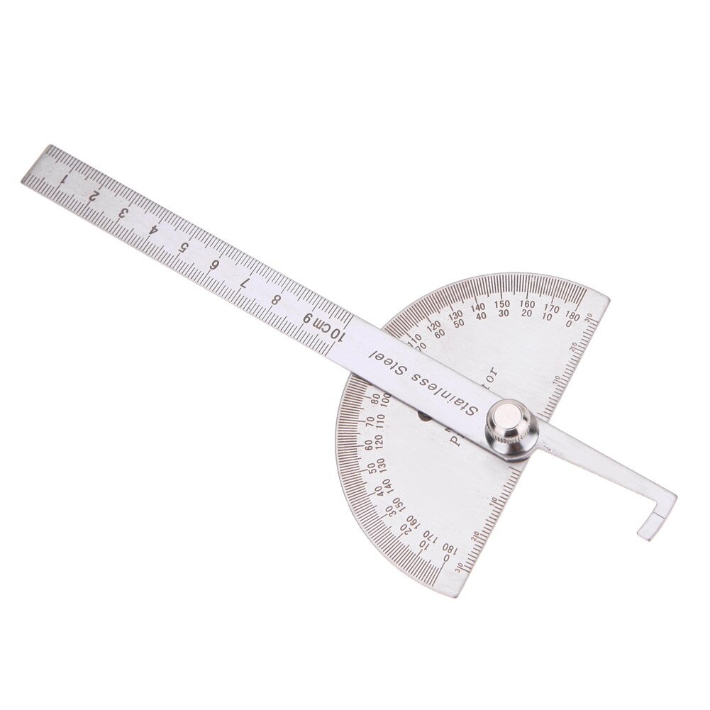 180 Degree Stainless Steel Protractor Angle Finder Rotary Measuring Ruler Measuring Ruler Woodworking Tools for Measuring Angles