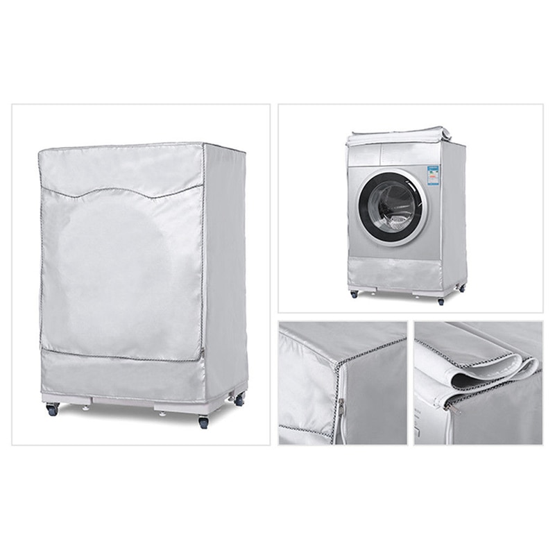 Zilver Wasmachine Deksel Waterdicht Wasmachine Cover Voor Voorlader Wasmachine/Droger Zonnebrandcrème Stofdicht Wasmachine Cover