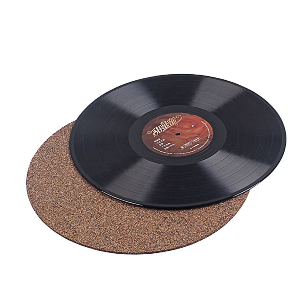 30cm Cork Rubber Turntable Platter Mat Anti-Static Vinyl Record Players Slipmat Lightweight Portable Music Element