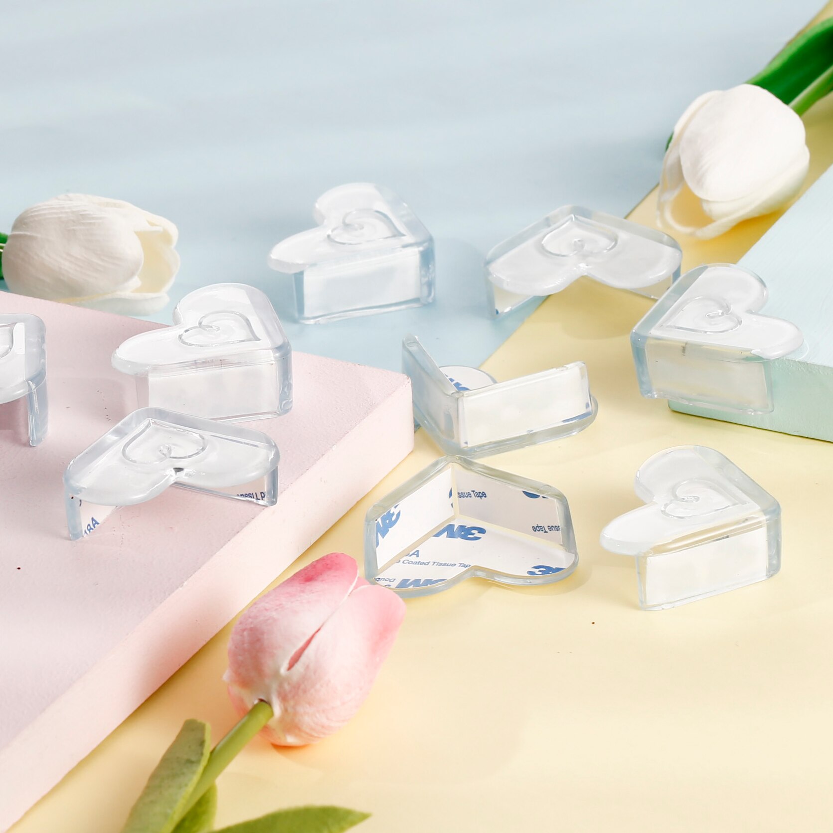 20pcs/set Heart-shaped Corner Protection Edge Protection Transparent For Children Baby Safety Desk Table Corner Protection