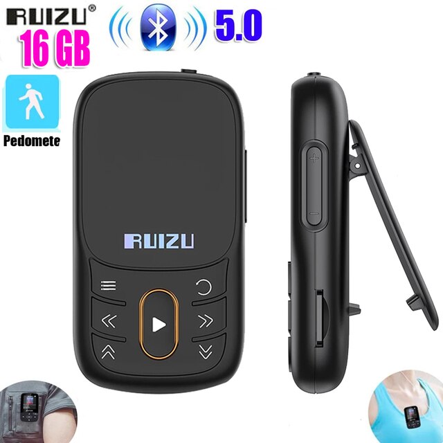 RUIZU H9 Metal MP4 Player Bluetooth 5.0 Built-in Speaker 3.8inch Full Touch Screen Support FM Radio,Recording,Video,E-book: RUIZUX68Built-in 16G