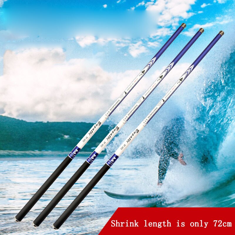 Carbon Telescopic Power Hand Pole Fishing Rod 2.7/3.6/4.5/5.4/6.3/7.2m Travel Ultra Light Carp Fishing Rod Feeder
