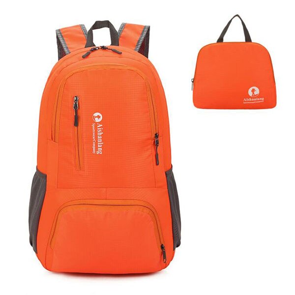 Bequem Schnell trocknend Rucksack Männer Fitness Sport Rucksack Faltbare Ultra-licht Reise Rucksack Damen Haut Tasche verrotten blau: Orange