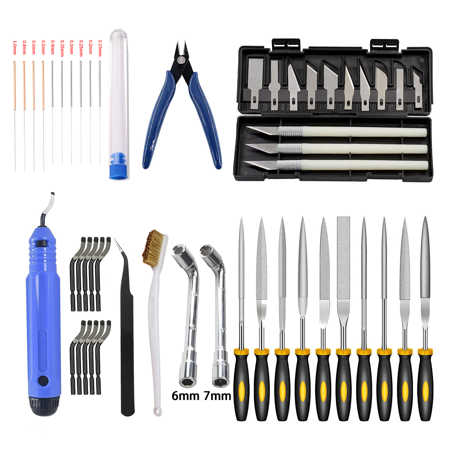 3D Print Tool Kit Debur Tool, Cleaning, Finishing and Printing Tool,3D Print Accessories for Cleaning, Finishing and Cutting