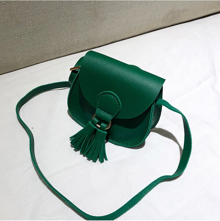 Novas crianças meninas mulheres bonito pequeno ombro bolsa de couro da cintura bolsa crossbody senhoras moedas bolsas: green