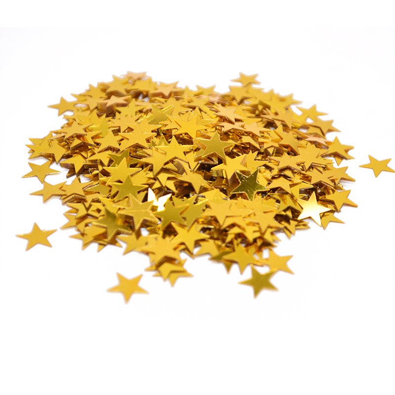 15g/bag 6mm/10mm Acrylic Stars Table Confetti Sprinkles for Wedding Birthday Party Decoration Confetti Nail Art Craft Supplies: gold / 10mm