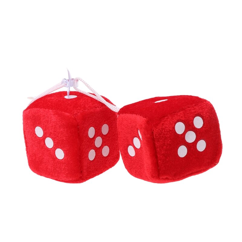 Espejo percha de visión trasera para decoración de coche, accesorios de estilo W91F, 1 par: Rojo