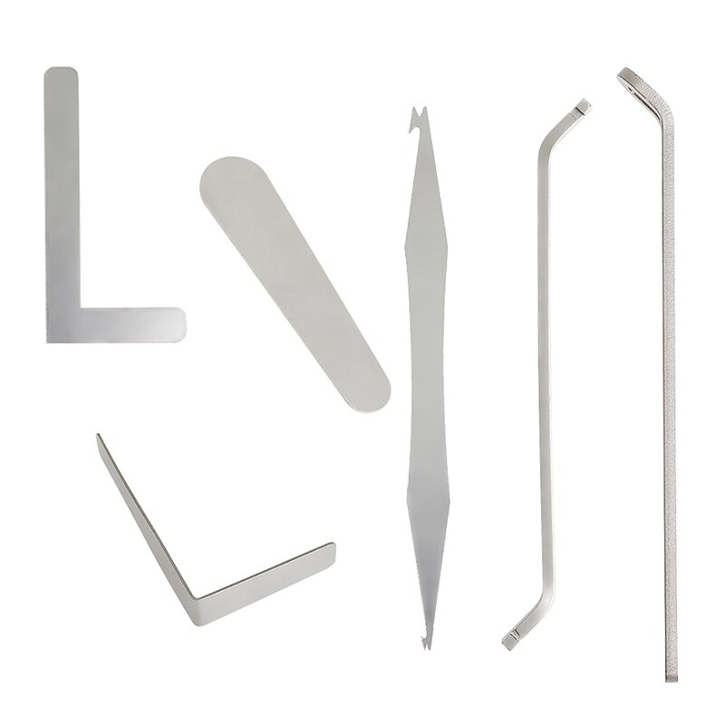Saxophon Reparaturwerkzeug Set - 6tlg Flache Lederpolster & Einstellwerkzeuge