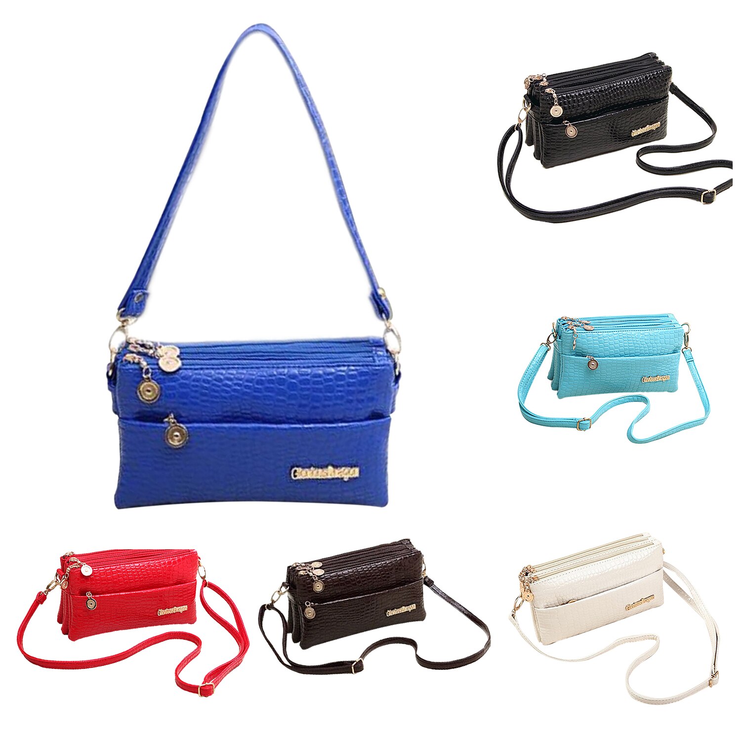 Damenhandtaschen, kleine schultertaschen, umhängetaschen mit krokodilmuster, Kupplung-taschen für damen