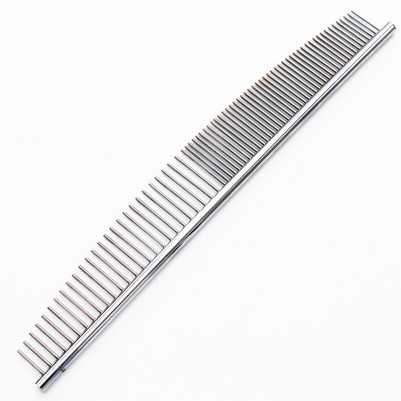Benepaw Stainless Steel Arc Dog Comb Durable Safe Round Teeth Curved Grooming Pet Brush For Lose Hair Tangles Knots: Default Title