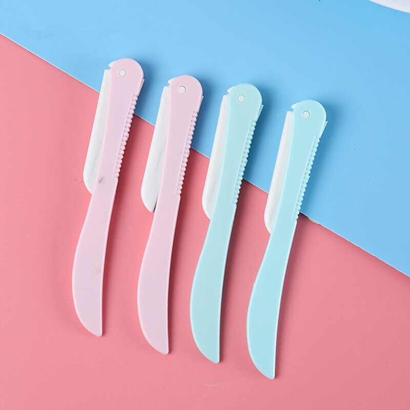 Recortador de cejas plegable, maquinilla de afeitar, cuchillo para mujer, raspador de cejas, cuchilla para cejas, eliminador de vello facial, herramientas de maquillaje de belleza