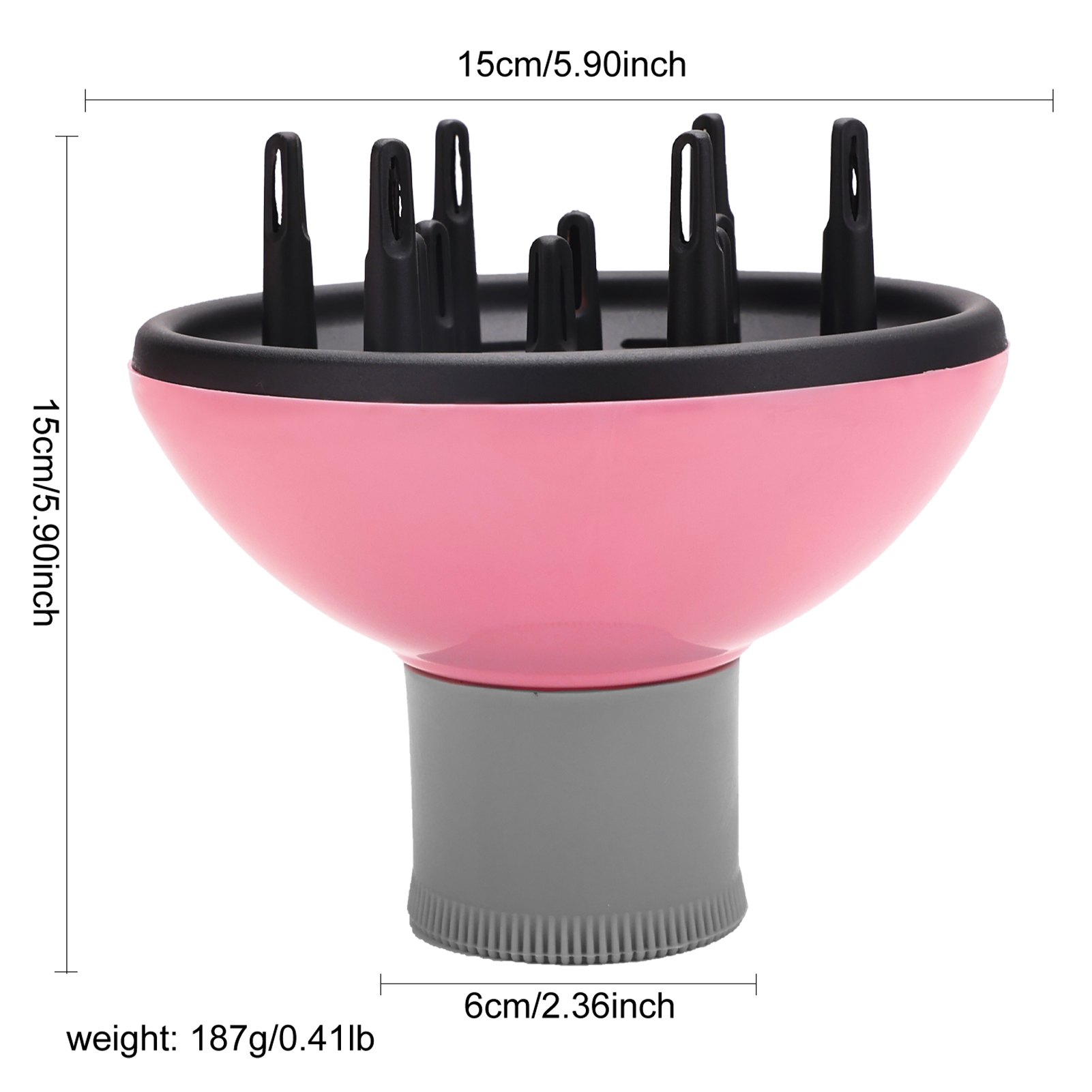 Capa difusora universal para salão de beleza, resistente à temperatura, ferramenta de silicone, barbearia, casa, cabeleireiro, encaracolado, suprimentos de estilo: Borgonha
