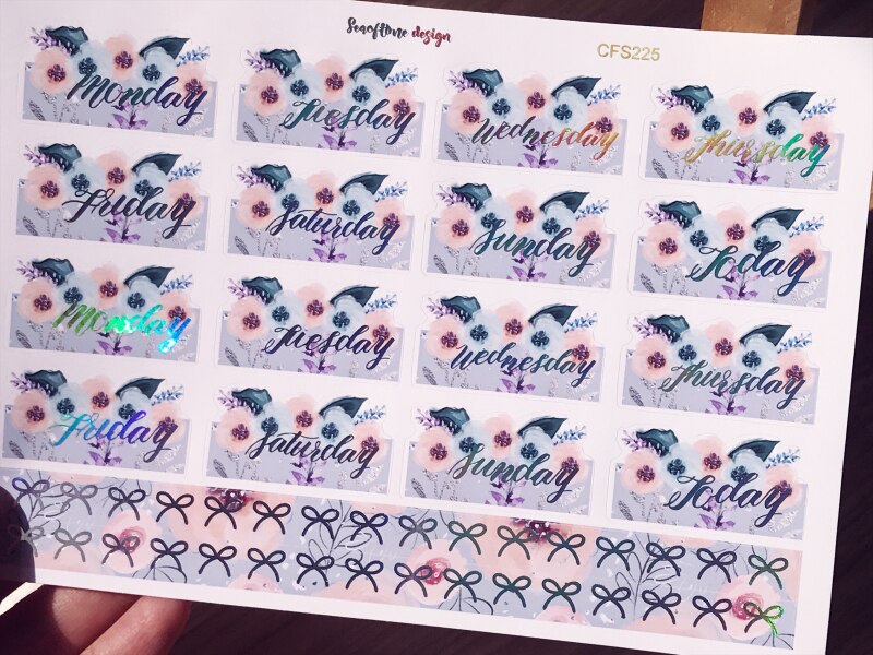 1pc wekelijkse datumstickers, stickers voor briefpapier, decoratieve stickers, doe-het-zelf planner, dagboek, scrapbooking, albumstickers
