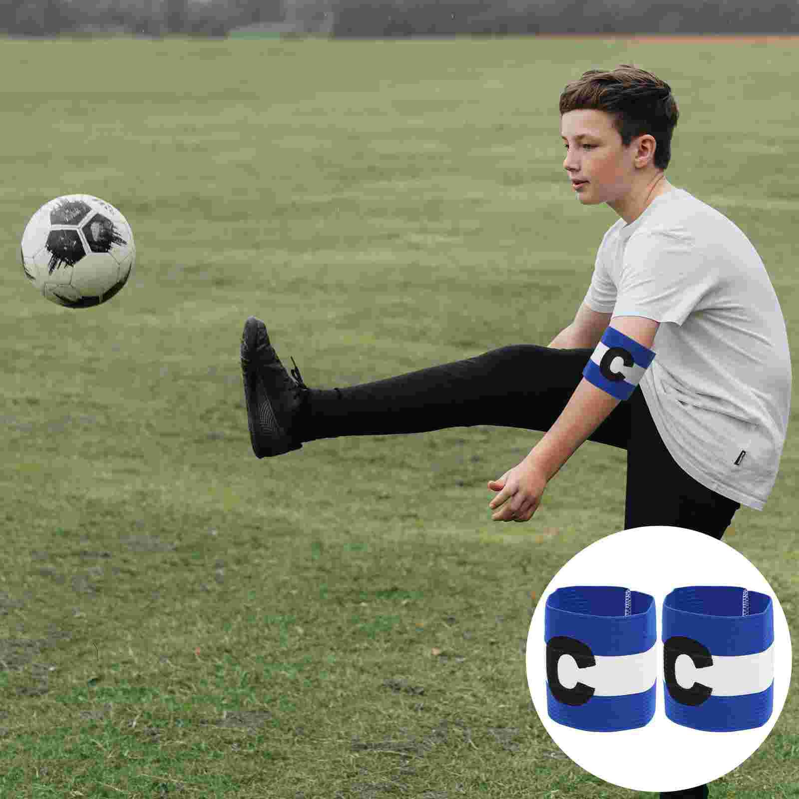 2 pieces portable sports armbands captain's label armbands for football game