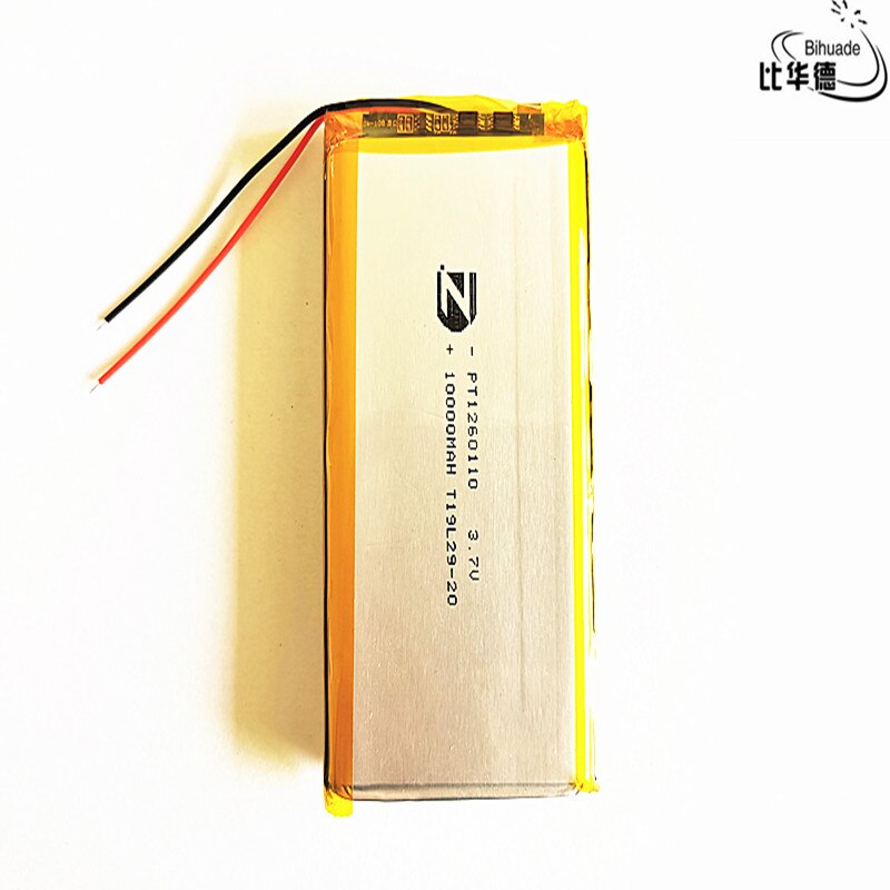 Good Qulity The latest battery 3.7V,10000mAH,1260110 Polymer lithium ion / Li-ion battery for TOY,POWER BANK,GPS